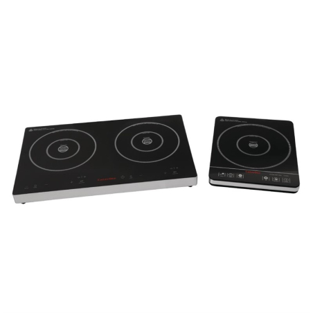 Double plaque de cuisson induction &agrave; commande tactile Caterlite 3&nbsp;kW