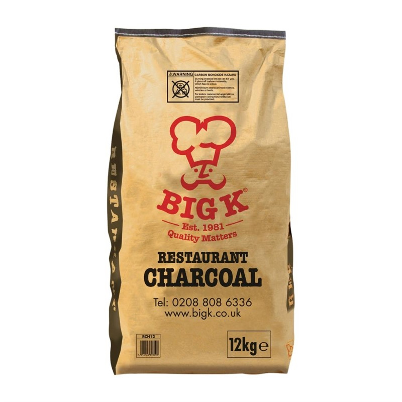 Charbon de bois naturel de restaurant Big K 12kg