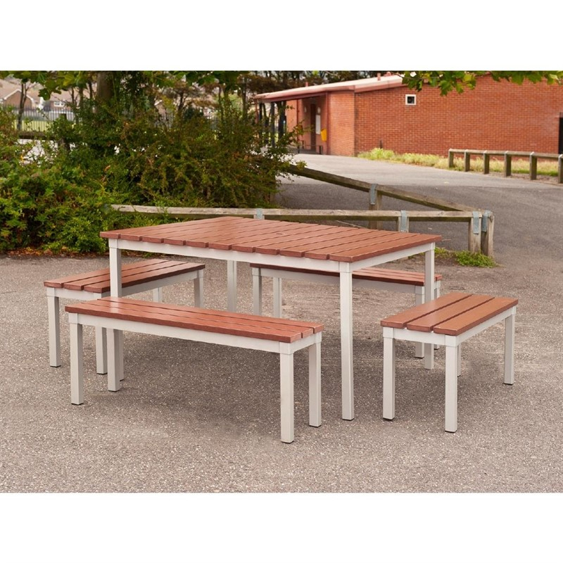 Banc ext&eacute;rieur imitation bois de noyer Enviro 1050mm