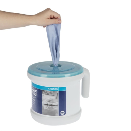 Distributeur portable avec syst&egrave;me &agrave; d&eacute;vidage central Tork Reflex