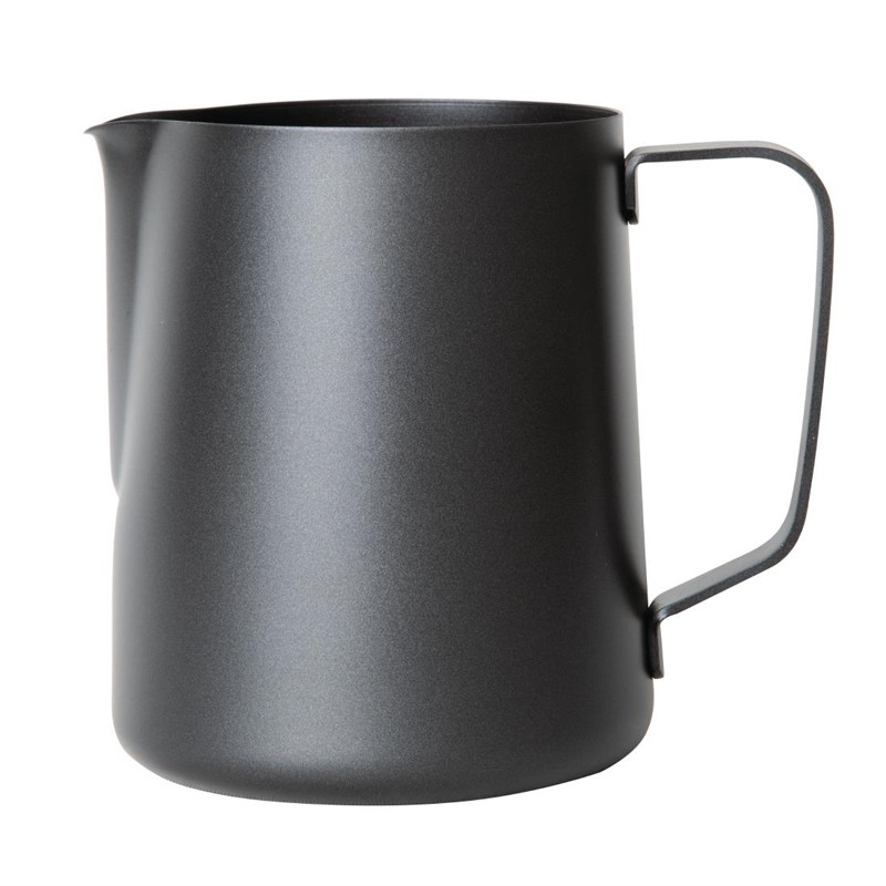 Pichet &agrave; lait antiadh&eacute;sif noir Olympia 900 ml