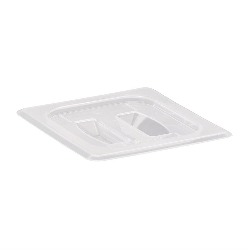 Couvercle translucide en polypropyl&egrave;ne avec poign&eacute;e pour bac GN 1/6  Cambro 