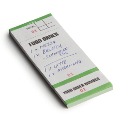 Carnets de commande feuilles simples avec num&eacute;ros d&eacute;tachables (lot de 50)