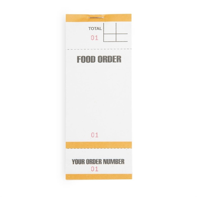 Carnets de commande feuilles simples avec num&eacute;ros d&eacute;tachables (lot de 50)
