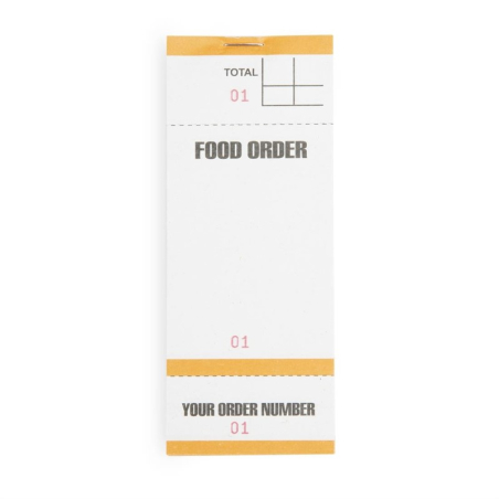 Carnets de commande feuilles simples avec num&eacute;ros d&eacute;tachables (lot de 50)