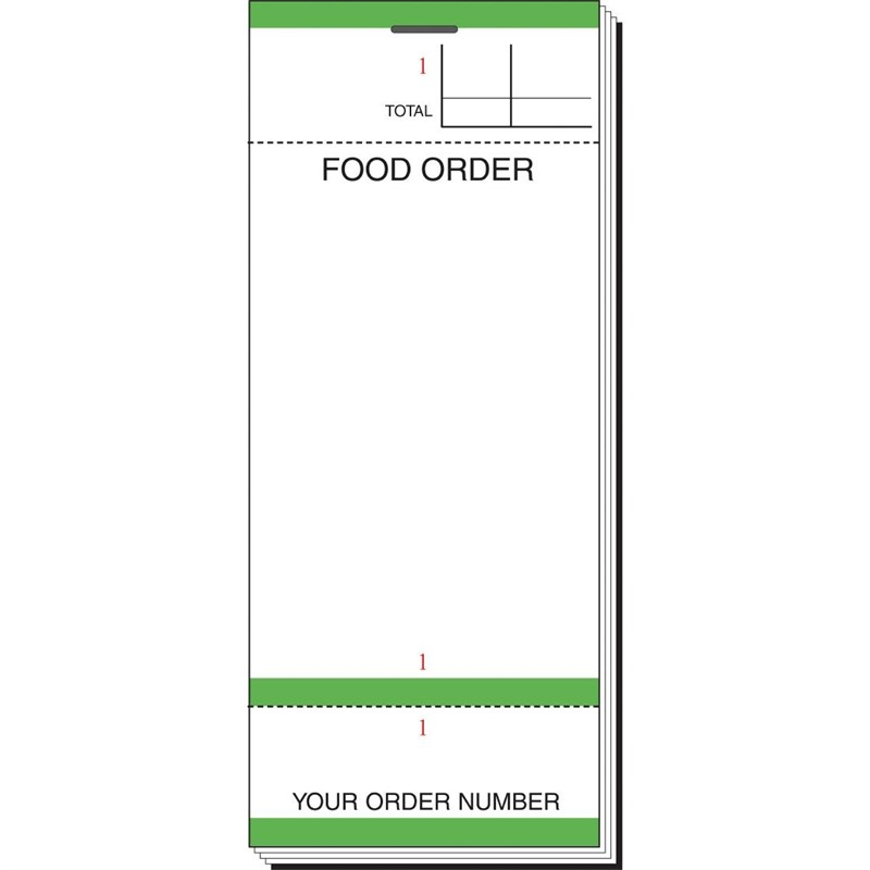 Carnets de commande feuilles simples avec num&eacute;ros d&eacute;tachables (lot de 50)