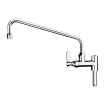 Demi-robinet Vogue pour unit&eacute;s de pr&eacute;-rin&ccedil;age CE984/CE985