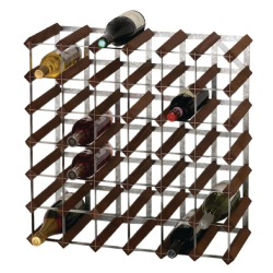 Casier &agrave; vin 42 bouteilles bois fonc&eacute;