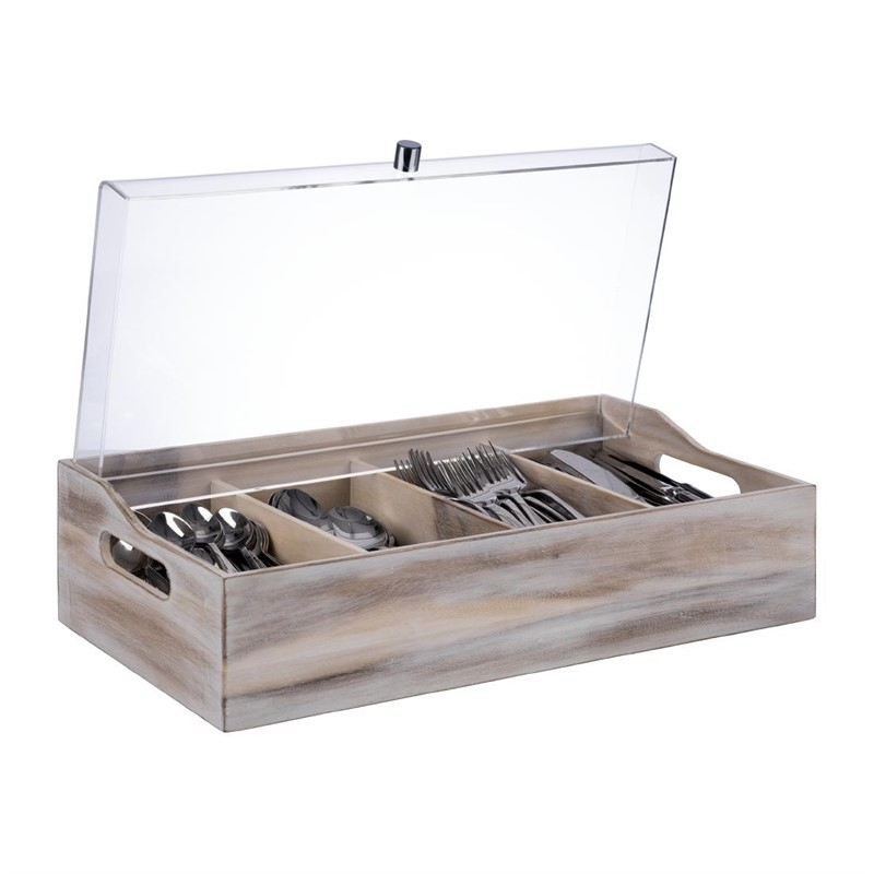 Range-couverts avec couvercle APS 510&nbsp;x&nbsp;280&nbsp;mm