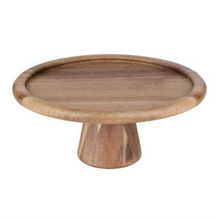 Pr&eacute;sentoir &agrave; g&acirc;teau en acacia Olympia 305(&Oslash;) x 127(H)mm