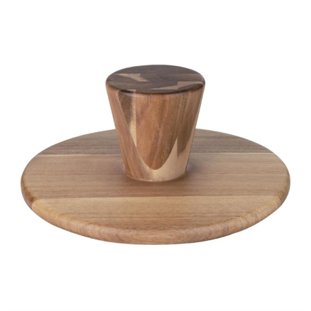 Pr&eacute;sentoir &agrave; g&acirc;teau en acacia Olympia 305(&Oslash;) x 127(H)mm