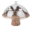 Pr&eacute;sentoir &agrave; g&acirc;teau en acacia Olympia 305(&Oslash;) x 127(H)mm
