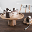 Pr&eacute;sentoir &agrave; g&acirc;teau en acacia Olympia 305(&Oslash;) x 127(H)mm