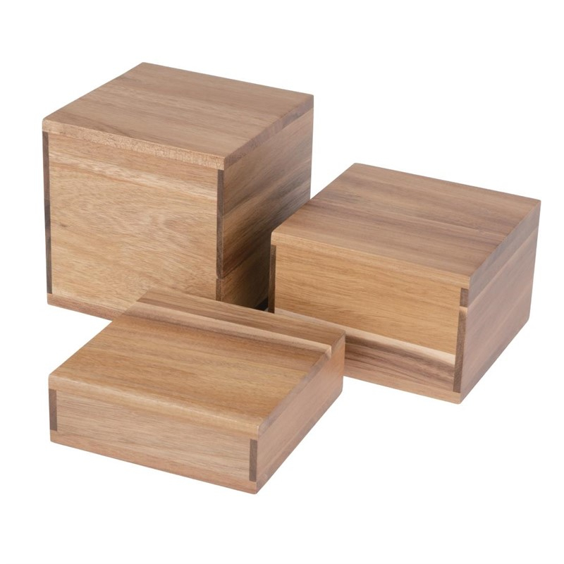 R&eacute;hausses en acacia Olympia 50/100/150(H)mm (lot de 3)