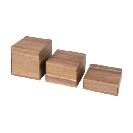 R&eacute;hausses en acacia Olympia 50/100/150(H)mm (lot de 3)