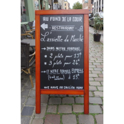 Panneau de trottoir Securit Duplo acajou 700 x 1350mm