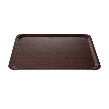 Plateau stratifi&eacute; lisse Capri Cambro acajou 460mm
