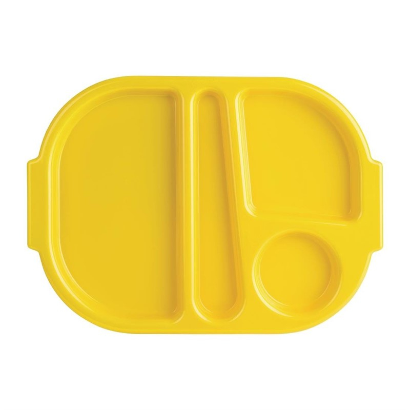 Petits plateaux repas &agrave; compartiments en polycarbonate Olympia Kristallon 322mm