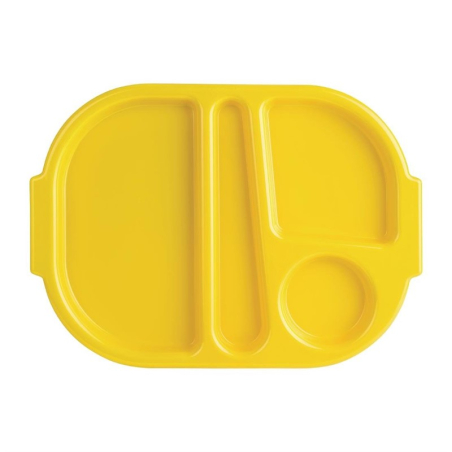 Petits plateaux repas &agrave; compartiments en polycarbonate Olympia Kristallon 322mm