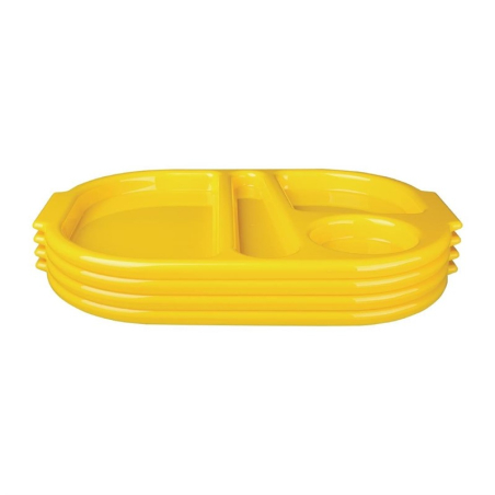 Petits plateaux repas &agrave; compartiments en polycarbonate Olympia Kristallon 322mm