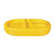 Petits plateaux repas &agrave; compartiments en polycarbonate Olympia Kristallon 322mm