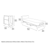 Lit pliant 1 personne avec matelas &eacute;tanche Jay-Be noir