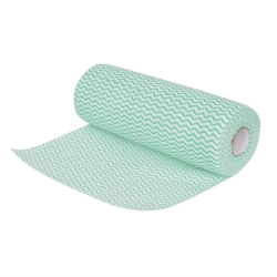 Chiffons non tiss&eacute;s Jantex verts (rouleau de 100)