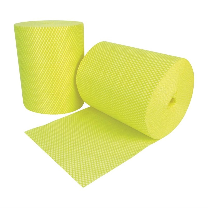 Rouleaux de chiffons de nettoyage antibact&eacute;riens EcoTech Envirolite Super jaunes (lot de 2 x 500)
