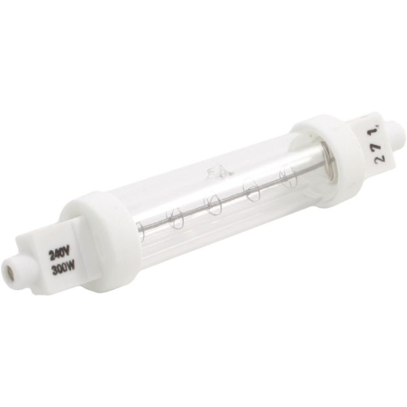 Ampoule quartz 300W infrarouges &agrave; double enveloppe 118mm