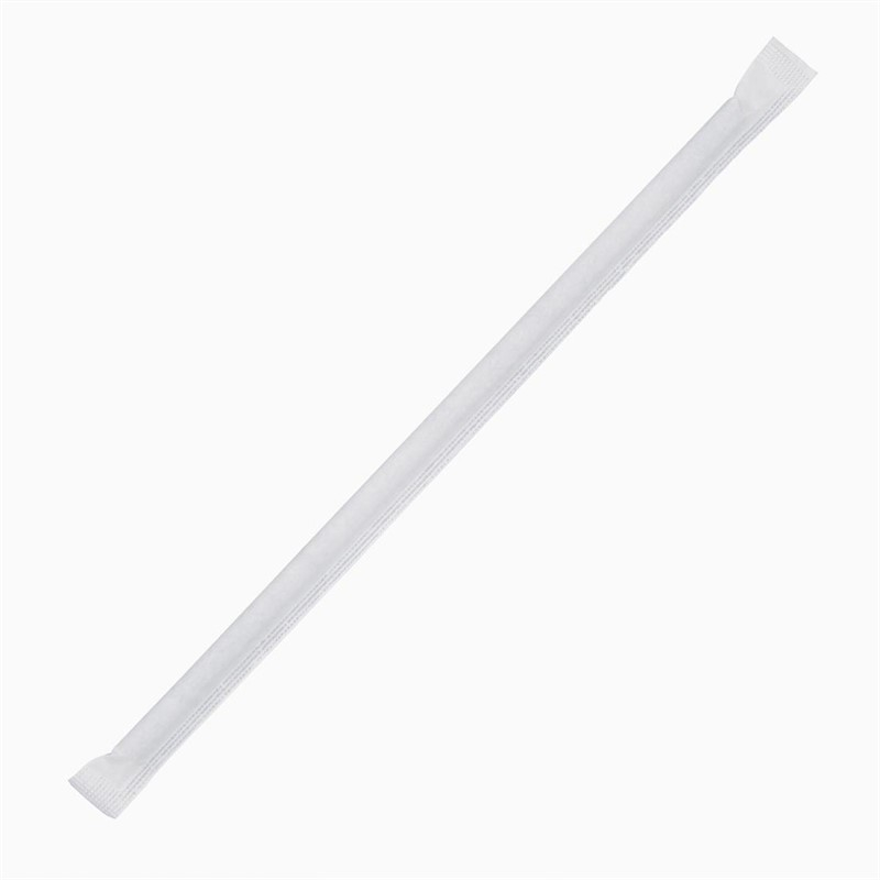 Pailles flexibles compostables en papier emball&eacute;es individuellement Fiesta Compostable noires (lot de 250)
