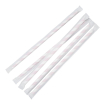 Pailles compostables en papier emball&eacute;es individuellement Fiesta Compostable &agrave; rayures rouges (lot de 250)