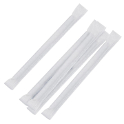 Pailles agitateurs compostables en papier emball&eacute;es individuellement Fiesta Compostable noires (lot de 250)