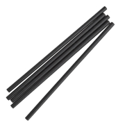 Pailles compostables en papier emball&eacute;es individuellement Fiesta Compostable noires (lot de 250)