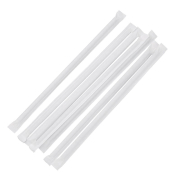 Pailles compostables en papier emball&eacute;es individuellement Fiesta Compostable noires (lot de 250)