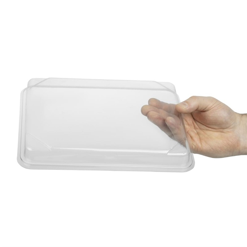 Couvercles recyclables pour plateaux Bento Faerch 263 x 201 mm (lot de 100)