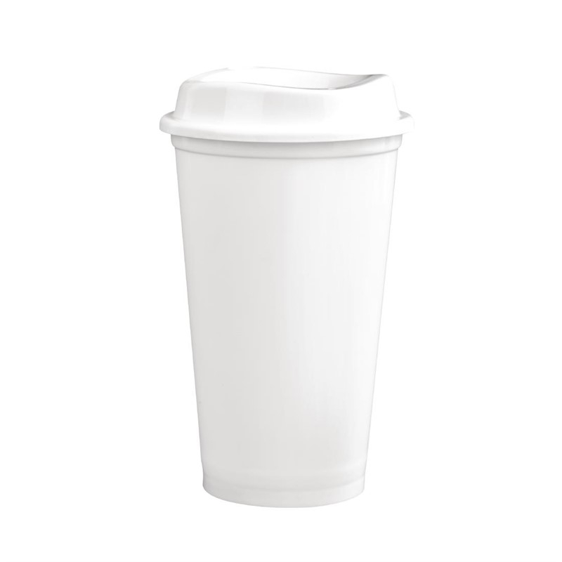 Gobelets &agrave; caf&eacute; r&eacute;utilisables avec couvercles en polypropyl&egrave;ne Olympia (lot de 25)