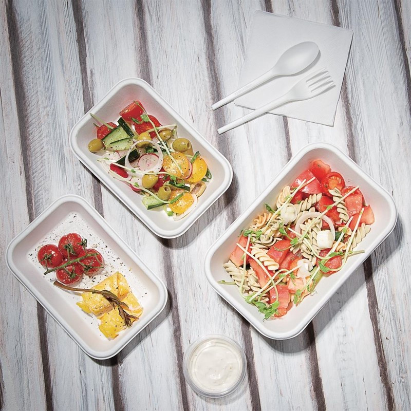 Barquettes compostables en bagasse Fiesta Compostable 340ml (lot de 50)