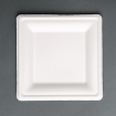 Assiettes carr&eacute;es compostables en bagasse Fiesta Compostable 261mm (lot de 50)