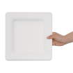 Assiettes carr&eacute;es compostables en bagasse Fiesta Compostable 261mm (lot de 50)