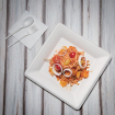 Assiettes carr&eacute;es compostables en bagasse Fiesta Compostable 261mm (lot de 50)