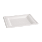 Assiettes carr&eacute;es compostables en bagasse Fiesta Compostable 261mm (lot de 50)