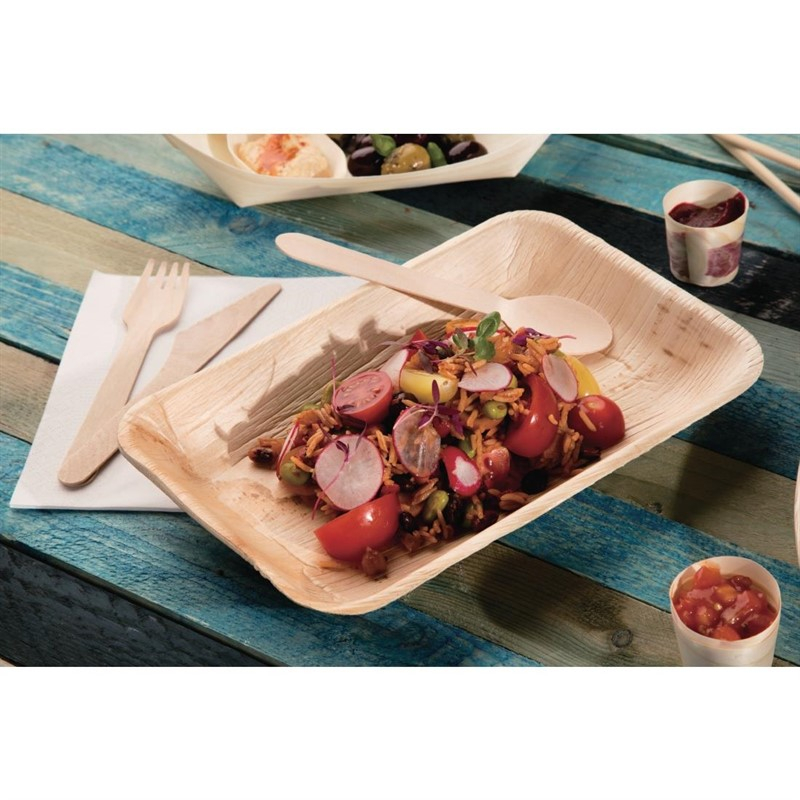 HAAGO 12 Plateaux En Feuilles De Palmier 25x30cm - Écologiques, Compostables, Micro-ondes | Parfait Pique-nique