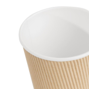 Gobelets boissons chaudes kraft paroi isolante ondul&eacute;e Fiesta Recyclable 340ml (lot de 25)