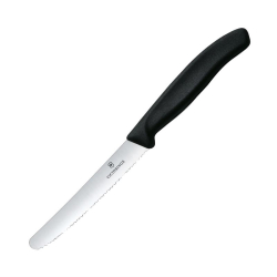 Couteau &agrave; tomate dent&eacute; Victorinox 11cm noir
