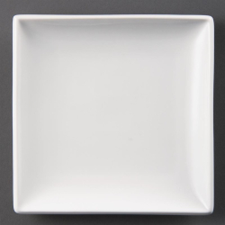 Assiettes carr&eacute;es blanches Olympia 240mm
