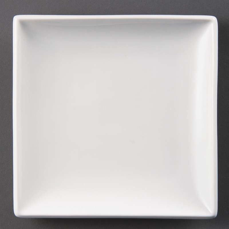Assiettes carr&eacute;es blanches Olympia 240mm