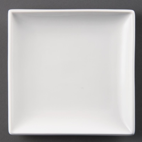 Assiettes carr&eacute;es blanches Olympia 240mm