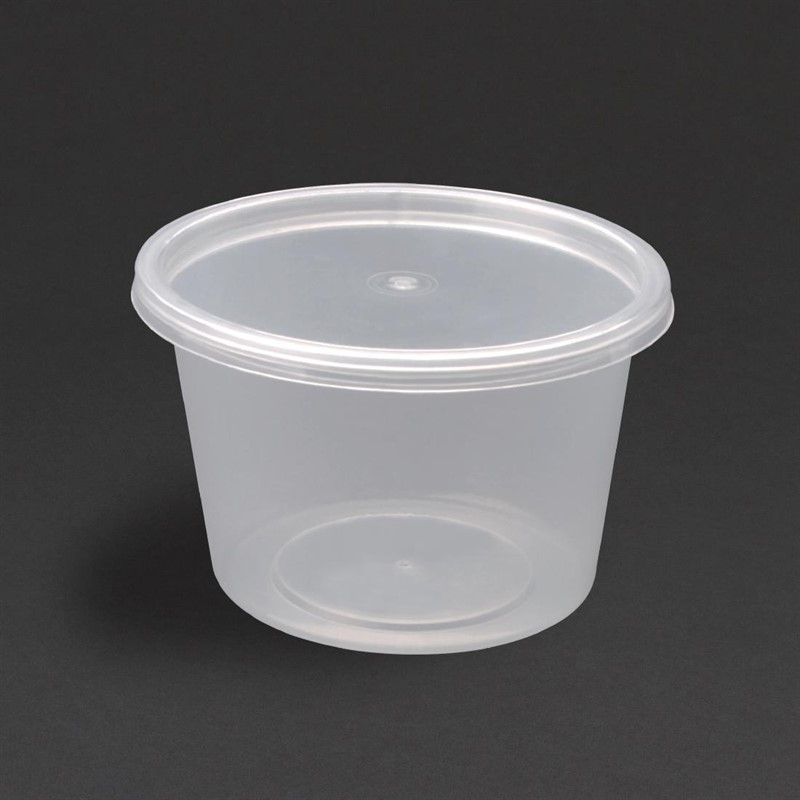 Pots &agrave; sauce micro-ondables en plastique Fiesta Recyclable 100ml (lot de 100)