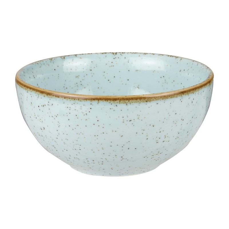 Bols &agrave; soupe ronds Churchill Stonecast bleus 132mm (lot de 12)