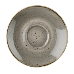 Soucoupes &agrave; cappuccino rondes Churchill Stonecast grises 185mm (lot de 12)
